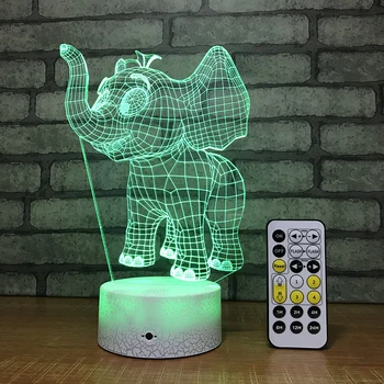 The elephant3D Illusion Lamp 7 Color Change Touch Switch LED Night Light Acrylic Desk lamp Atmosphere Lamp Novelty Lighting
The elephant3D Illusion Lamp 7 Color Change Touch Switch LED Night Light Acrylic Desk lamp Atmosphere Lamp Novelty Lighting