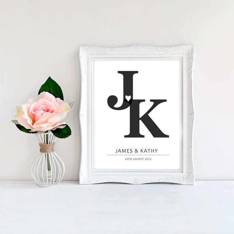 Personalized Initials Love Print Anniversary Canvas Paintings Poster Mono Wall Art Picture Bedroom Wedding Home Interiors Decor
Personalized Initials Love Print Anniversary Canvas Paintings Poster Mono Wall Art Picture Bedroom Wedding Home Interiors Decor