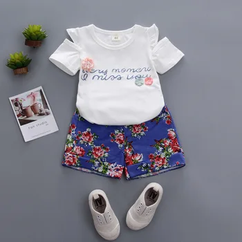 2019 summer new girl clothes set Girls fashion print T-shirt + flower shorts sets 2 pieces Baby girl clothing
2019 summer new girl clothes set Girls fashion print T-shirt + flower shorts sets 2 pieces Baby girl clothing