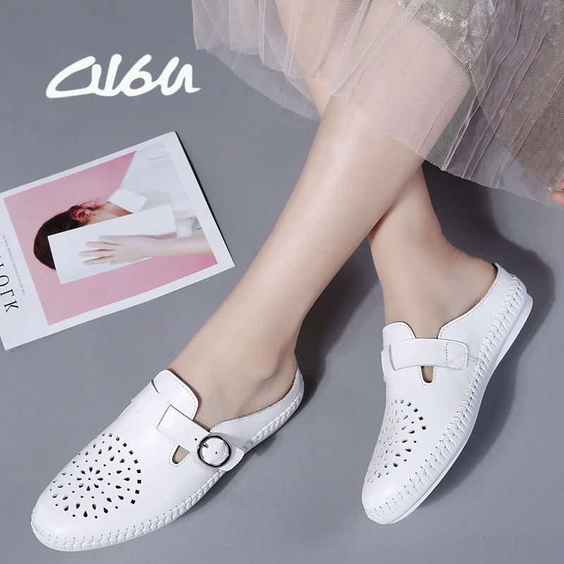 O16U Summer Women Mules Ballet Flat Shoes Genuine Leather Slip on Moccains Ladies Sneakers Flats Women Loafers Slippers Beach
O16U Summer Women Mules Ballet Flat Shoes Genuine Leather Slip on Moccains Ladies Sneakers Flats Women Loafers Slippers Beach