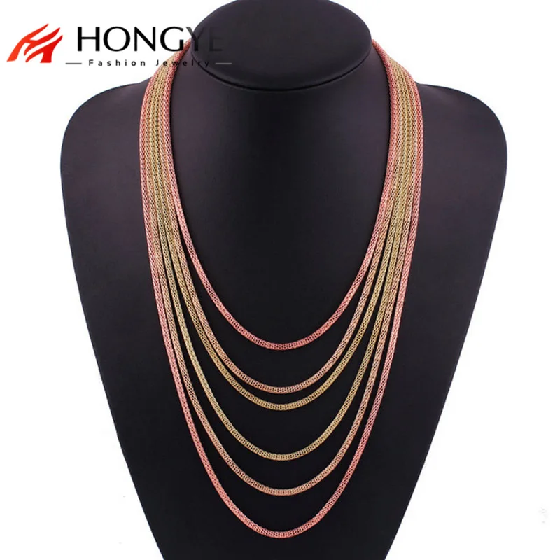 Multi Layer Necklace Gold New 2018 Women Statement Necklace Gold-Color Necklaces Fashion Jewelry for Women
Multi Layer Necklace Gold New 2018 Women Statement Necklace Gold-Color Necklaces Fashion Jewelry for Women