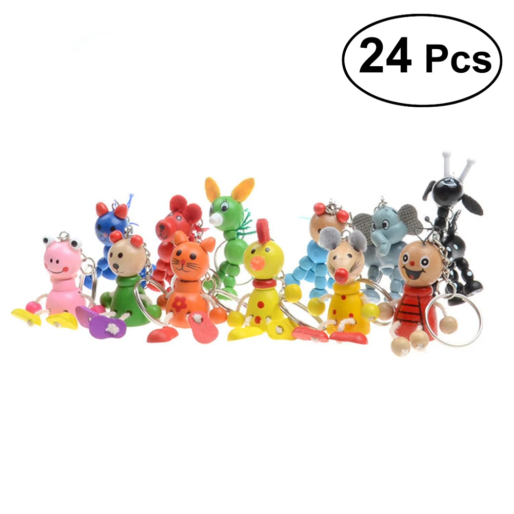 24pcs Cute Cartoon Animal Wooden Key Chain Rings Creative Keychain Mobile Chain Decor Gift
24pcs Cute Cartoon Animal Wooden Key Chain Rings Creative Keychain Mobile Chain Decor Gift