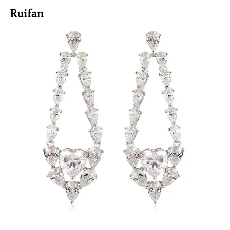 Ruifan Luxury Heart Cubic Zircon Pure 925 Sterling Silver Long Drop Earrings for Women Female Trendy Wedding Fine Jewelry YEA023
Ruifan Luxury Heart Cubic Zircon Pure 925 Sterling Silver Long Drop Earrings for Women Female Trendy Wedding Fine Jewelry YEA023