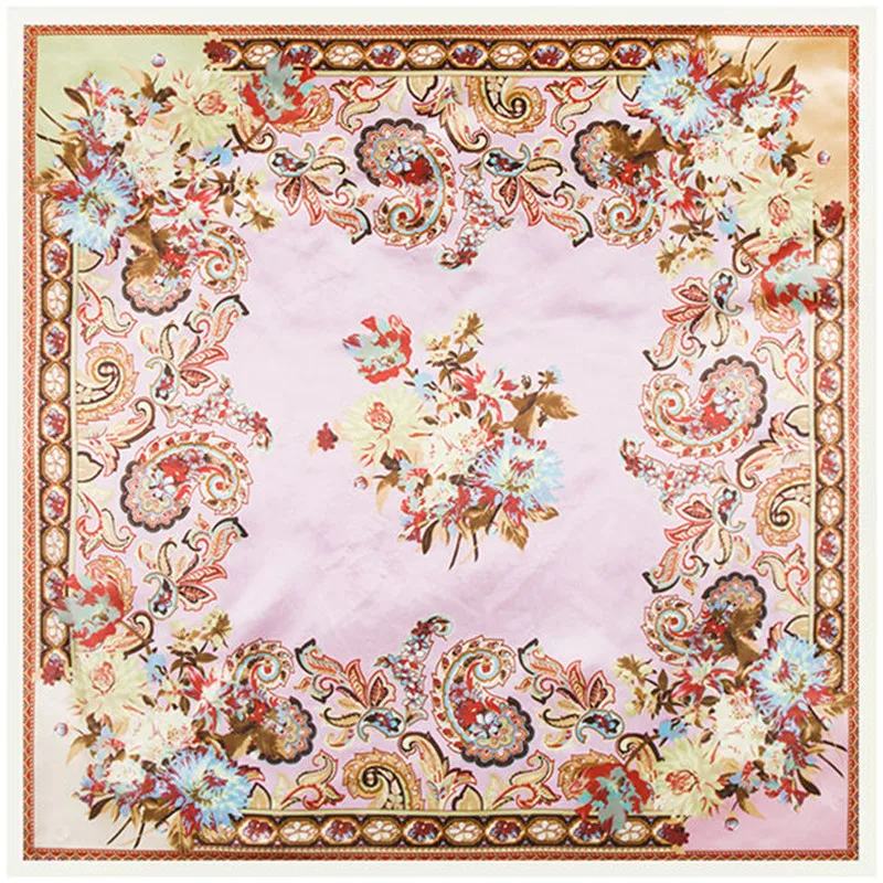 90x90cm Fashion style Imitation Silk Scarf Women Cashew Flower Pattern Paint NeckerChief Bandana Large Muslim headscarf
90x90cm Fashion style Imitation Silk Scarf Women Cashew Flower Pattern Paint NeckerChief Bandana Large Muslim headscarf