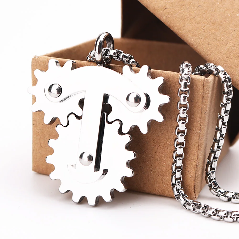 High Quality Titanium Steel Rotatable Fidget Gear Pendant With Necklace Hand Fidget Toy Anti-Stress Hand Fidget Autism ADHD
High Quality Titanium Steel Rotatable Fidget Gear Pendant With Necklace Hand Fidget Toy Anti-Stress Hand Fidget Autism ADHD