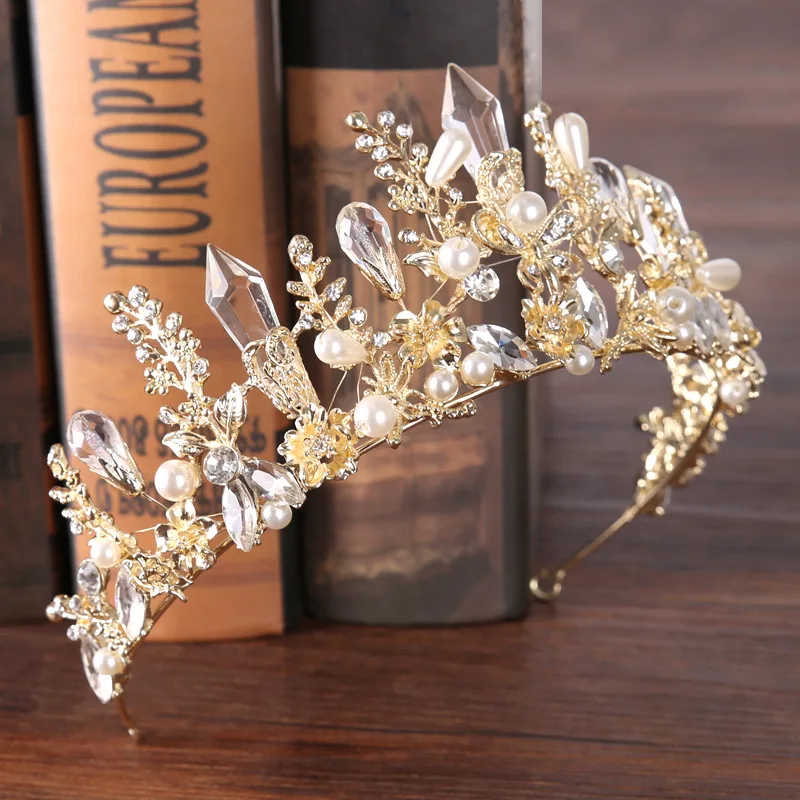 beauty Classic bridal Tiara Bride Crown Headdress Baroque Rhinestone Queen Crown hair clip Wedding Hair Accessories Jewelry
beauty Classic bridal Tiara Bride Crown Headdress Baroque Rhinestone Queen Crown hair clip Wedding Hair Accessories Jewelry