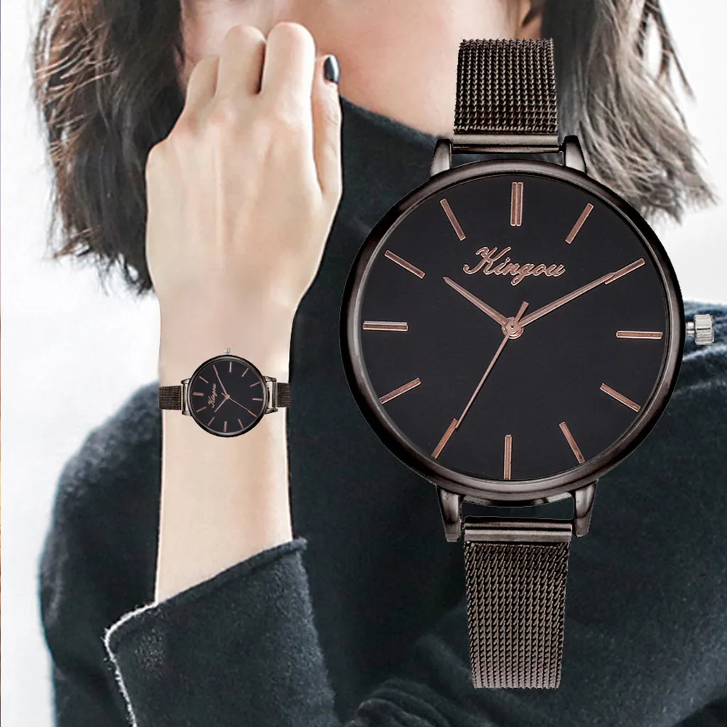 Montre Femme Modern Fashion Black Quartz Watch Women Mesh Stainless Steel Bracelet High Quality Casual Wrist Watch for Woman 999
Montre Femme Modern Fashion Black Quartz Watch Women Mesh Stainless Steel Bracelet High Quality Casual Wrist Watch for Woman 999
