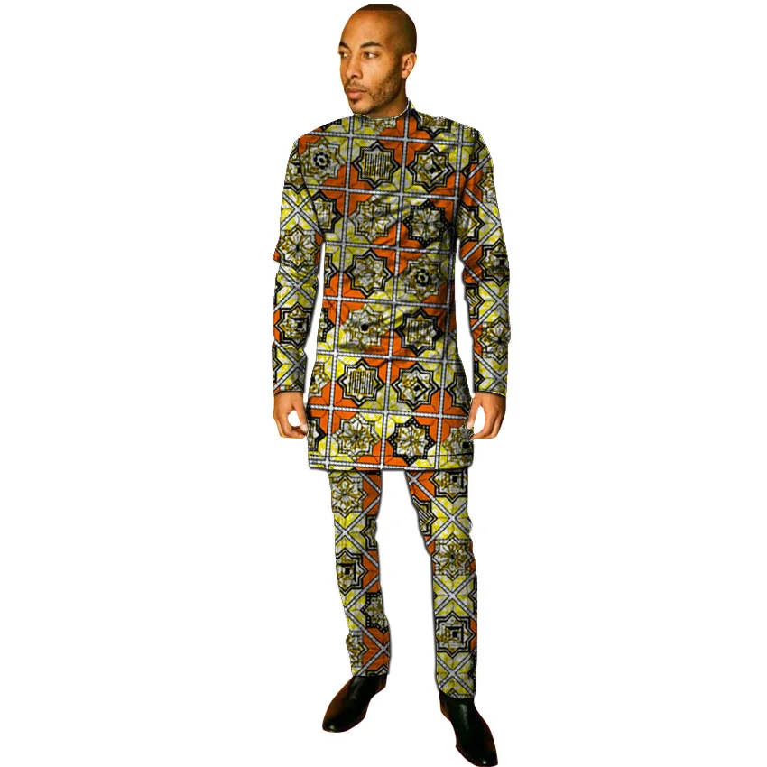 African clothes Man Shirts With Pants Fashion Dashiki Tops+Trousers Customized Men's Outfits African Pant Set For Gatherings
African clothes Man Shirts With Pants Fashion Dashiki Tops+Trousers Customized Men's Outfits African Pant Set For Gatherings