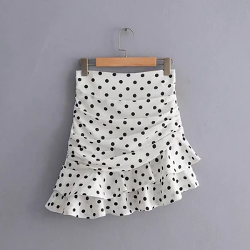 2019 Summer Korean style Asymmetrical ruffle skirt womens high waist skirt kawaii boho white polka dot skirt vintage streetwear
2019 Summer Korean style Asymmetrical ruffle skirt womens high waist skirt kawaii boho white polka dot skirt vintage streetwear