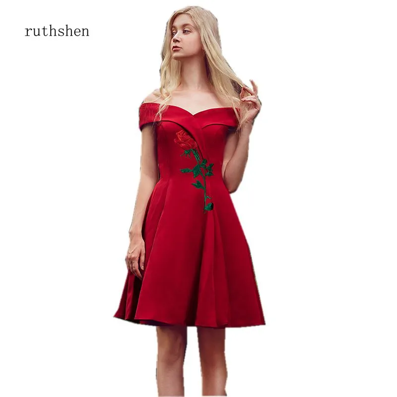 ruthshen New Arrival Short Cheap Cocktail Party Dresses Above Knee Length Off The Shoulder Prom Dress Real Photos Simple Dress
ruthshen New Arrival Short Cheap Cocktail Party Dresses Above Knee Length Off The Shoulder Prom Dress Real Photos Simple Dress