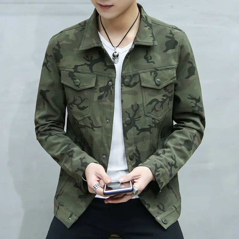 HOO spring of 2019 the new men's jacket lapels youth wind camouflage army jacket
HOO spring of 2019 the new men's jacket lapels youth wind camouflage army jacket