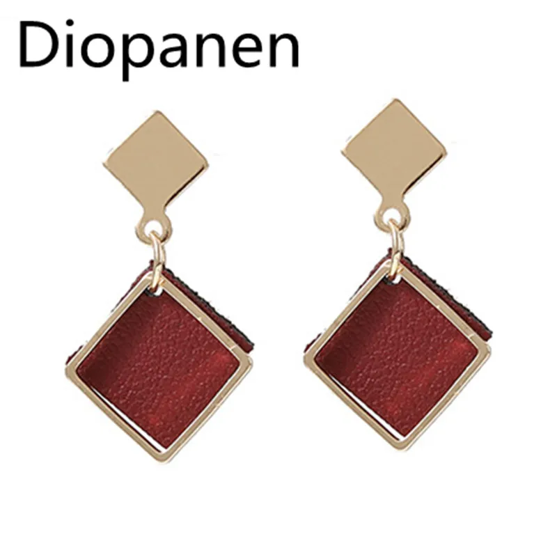 2018 New Sweet Style Cute Geometric Stud earring For women Colourful Leather Square Pendientes Fashion Boucle D oreille Jewelry
2018 New Sweet Style Cute Geometric Stud earring For women Colourful Leather Square Pendientes Fashion Boucle D oreille Jewelry