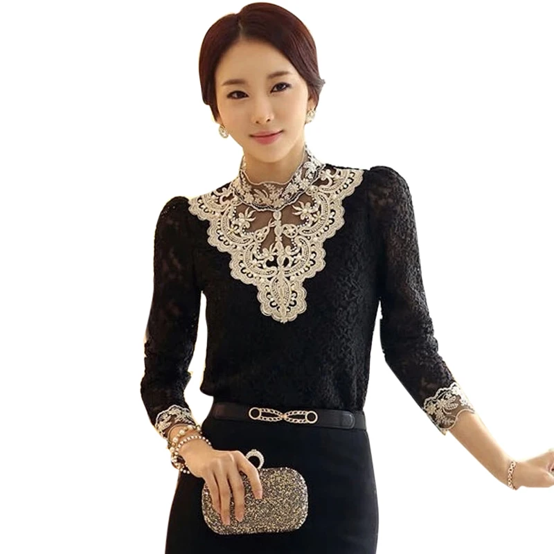 Korean Style Elegant Womens Tops Floral Lace Crochet Blouse Ladies Office Shirts 2018 Summer Femme Long Sleeve Tunic Blusas
Korean Style Elegant Womens Tops Floral Lace Crochet Blouse Ladies Office Shirts 2018 Summer Femme Long Sleeve Tunic Blusas