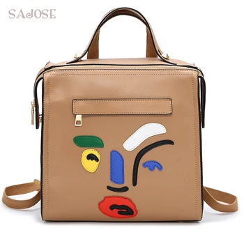 Backpacks For Teenage Girls Womens Leather Backpack School Bag Cartoon image Khaki Student Bag Fashion Retro Shoulder Bag SAJISE
Backpacks For Teenage Girls Womens Leather Backpack School Bag Cartoon image Khaki Student Bag Fashion Retro Shoulder Bag SAJISE