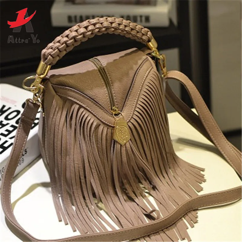 Attra-Yo 2019 New Women Tassel Handbag Female Messenger Lady Shoulder Clutch Casual Tote Simple Design High Quality PU Leather
Attra-Yo 2019 New Women Tassel Handbag Female Messenger Lady Shoulder Clutch Casual Tote Simple Design High Quality PU Leather
