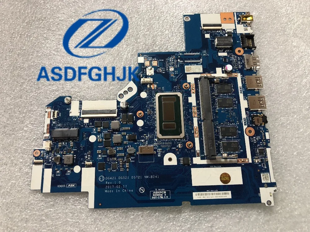 DG421 DG521 DG721 NM-B241 Original FOR Lenovo IdeaPad 15.6" 320-15IKB LAPTOP MOTHERBOARD SR2JG I3-6006U 100% test ok
DG421 DG521 DG721 NM-B241 Original FOR Lenovo IdeaPad 15.6" 320-15IKB LAPTOP MOTHERBOARD SR2JG I3-6006U 100% test ok