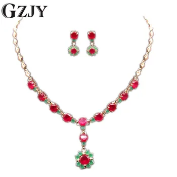 GZJY Elegant Beautiful White Gold Color Flowers Red Green AAA Zircon Wedding Necklace Earrings Jewelry Sets For Women
GZJY Elegant Beautiful White Gold Color Flowers Red Green AAA Zircon Wedding Necklace Earrings Jewelry Sets For Women