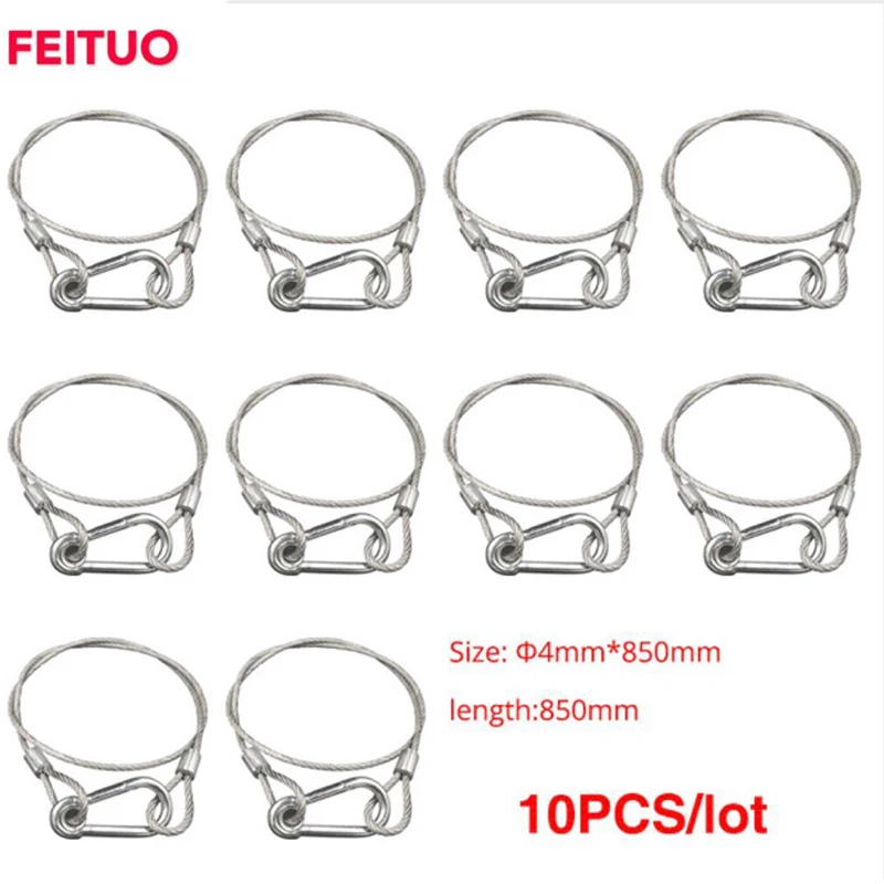 10pcs/lot Stage Light Safety Rope Silver Color 850mm Length Cable Steel Wire Security Cable Equipment For Par Moving Head Light
10pcs/lot Stage Light Safety Rope Silver Color 850mm Length Cable Steel Wire Security Cable Equipment For Par Moving Head Light