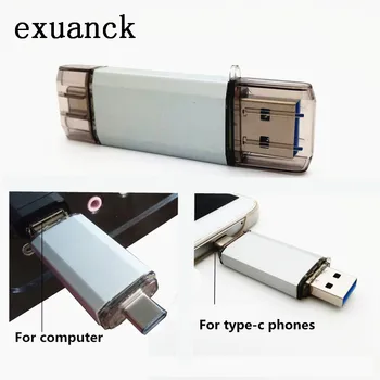 exuanck Type-C OTG USB 3.0 Flash Drive 64GB 32GB 16GB Pen Drive Smart Phone Memory Mini USB Stick Type - C 3.1 Dual Double Plug
exuanck Type-C OTG USB 3.0 Flash Drive 64GB 32GB 16GB Pen Drive Smart Phone Memory Mini USB Stick Type - C 3.1 Dual Double Plug