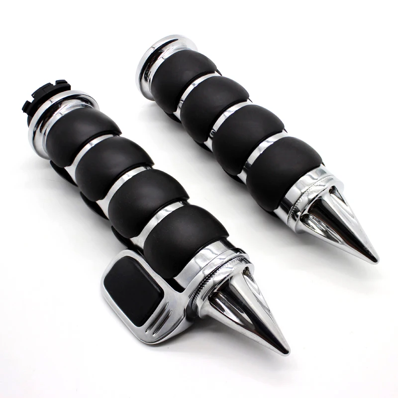 ROAOPP Motorcycle Hand Grips 25MM Handlebar One Pair For Harley Street Glide Kawasaki Vulcan 800 900 1500 1600 2000 Classic VN