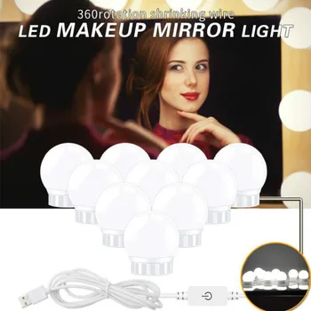 Makeup Mirror Vanity LED Light Bulbs Kit USB Charging Port Cosmetic Lighted Make up Mirrors Bulb Adjustable Brightness lamp
Makeup Mirror Vanity LED Light Bulbs Kit USB Charging Port Cosmetic Lighted Make up Mirrors Bulb Adjustable Brightness lamp