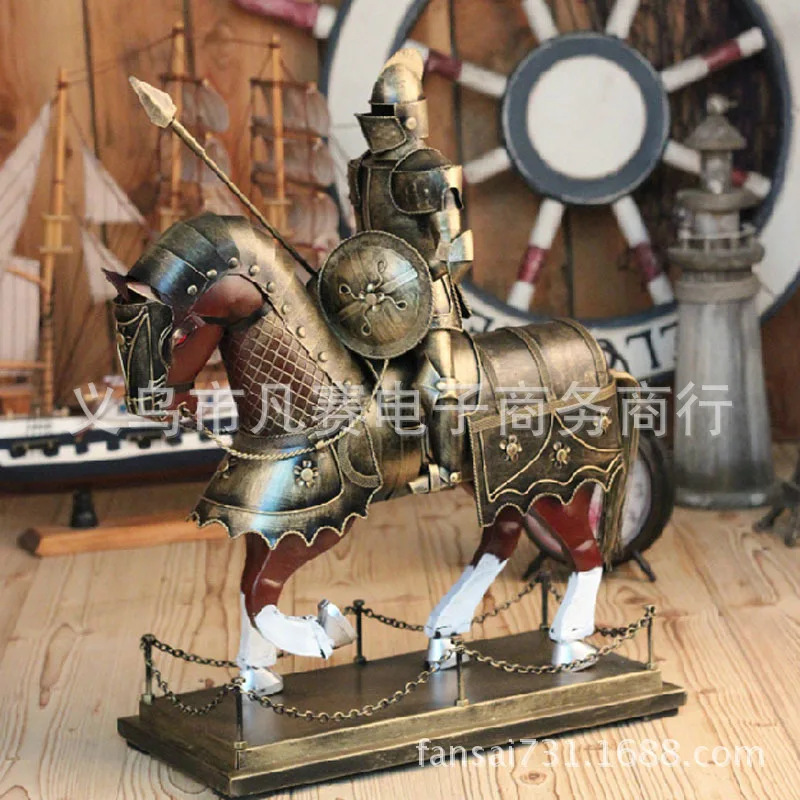 Europe Style Middle Ages Armour General Rome Knights Riding Horse Tinplate Model Statue Retro Craft For Gift
Europe Style Middle Ages Armour General Rome Knights Riding Horse Tinplate Model Statue Retro Craft For Gift
