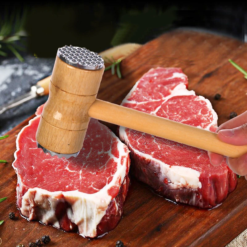 Kitchen Utensils Double-sided Knocking Hammer Tender Meat Wooden Hammer Steak Tenderizer Meat Hammer Pork Chops Loose Meat Tools
Kitchen Utensils Double-sided Knocking Hammer Tender Meat Wooden Hammer Steak Tenderizer Meat Hammer Pork Chops Loose Meat Tools