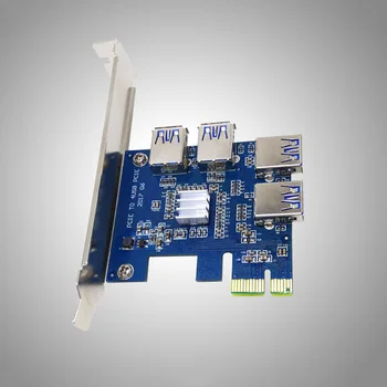High Quality PCI-EX1 To PCI-EX16 Expansion Card 4 Ports USB 3.0 Converter Adatper Riser Cards For Bitcoin Mining Device
High Quality PCI-EX1 To PCI-EX16 Expansion Card 4 Ports USB 3.0 Converter Adatper Riser Cards For Bitcoin Mining Device