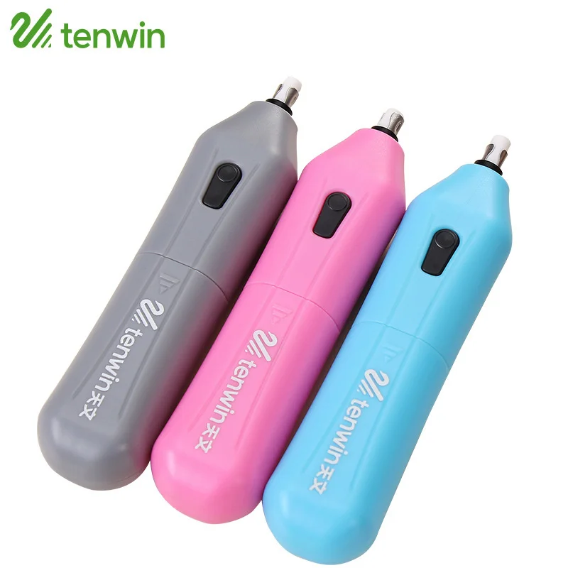 TENWIN Electric Eraser Creative Fashion Student Eraser Use Battery Electronic Eraser Convenient Highly Active Erasers for Kids
TENWIN Electric Eraser Creative Fashion Student Eraser Use Battery Electronic Eraser Convenient Highly Active Erasers for Kids