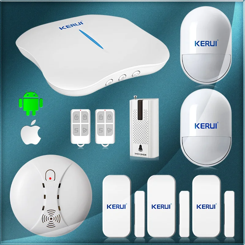 kerui W1 WiFi PSTN Burglar Alarm for home villa super safe anti-theft Alarm System+smoke detector
kerui W1 WiFi PSTN Burglar Alarm for home villa super safe anti-theft Alarm System+smoke detector