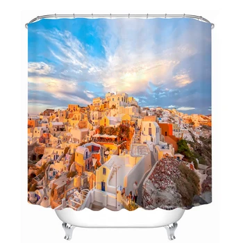 MYRU 3D Print Waterproof Santorini Shower Curtains Bath Products Bathroom Decor with Hooks
MYRU 3D Print Waterproof Santorini Shower Curtains Bath Products Bathroom Decor with Hooks
