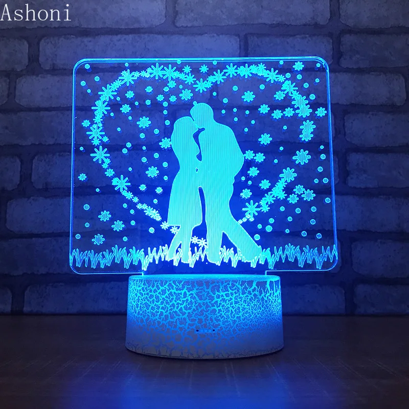 Valentine's Day 3D Table Lamp Acrylic LED Night Light Touch 7 Color Changing Wedding Party Decorative Light for Lovers Gift
Valentine's Day 3D Table Lamp Acrylic LED Night Light Touch 7 Color Changing Wedding Party Decorative Light for Lovers Gift