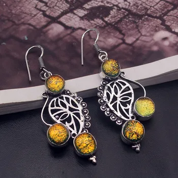 Hermosa Handmade Vintage Orange Dichroic Glass Top Sale Dangle Earring 2 1/8 Inch NY935
Hermosa Handmade Vintage Orange Dichroic Glass Top Sale Dangle Earring 2 1/8 Inch NY935