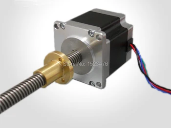 57mm screw rod stepper motor / rod Length 500mm linear stepper motor/screw pitch,helical Pitch Customized Design