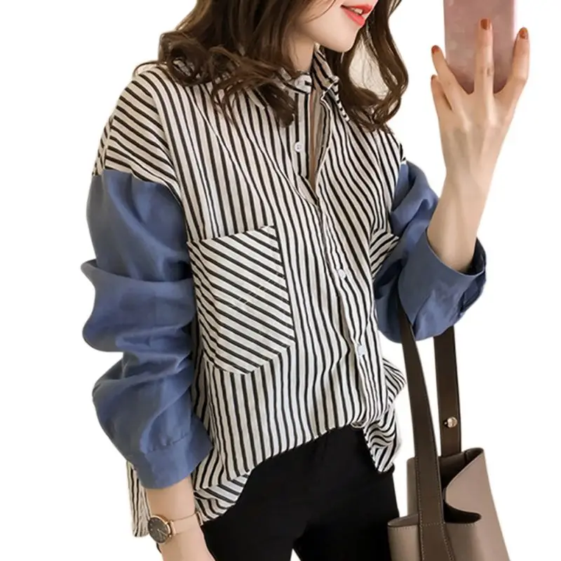Women 2019 Summer Striped Fashion Blouses Tops Elegant V Neck Blouse Loose Harajuku Shirt Ladies vintage camisa feminina
Women 2019 Summer Striped Fashion Blouses Tops Elegant V Neck Blouse Loose Harajuku Shirt Ladies vintage camisa feminina