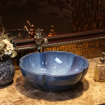 Flower blue glazed Jingdezhen factory directly art hand painted ceramic wash basin bathroom sinks
Flower blue glazed Jingdezhen factory directly art hand painted ceramic wash basin bathroom sinks