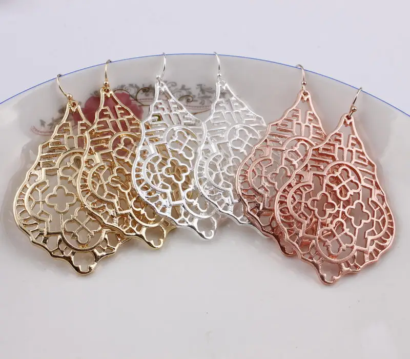 ZWPON 2018 New Silver Filigree Teardrop Drop Earrings for Women Fashion Designer Jeweley Statement Cutout Water Drop Earrings
ZWPON 2018 New Silver Filigree Teardrop Drop Earrings for Women Fashion Designer Jeweley Statement Cutout Water Drop Earrings
