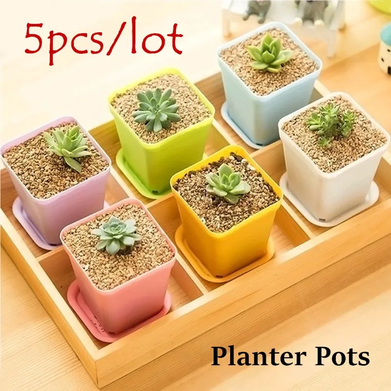 5PCS Plastic Square Flower Planter Pots Tray Home Office Garden Decor Nursery Pot Small Pots
5PCS Plastic Square Flower Planter Pots Tray Home Office Garden Decor Nursery Pot Small Pots