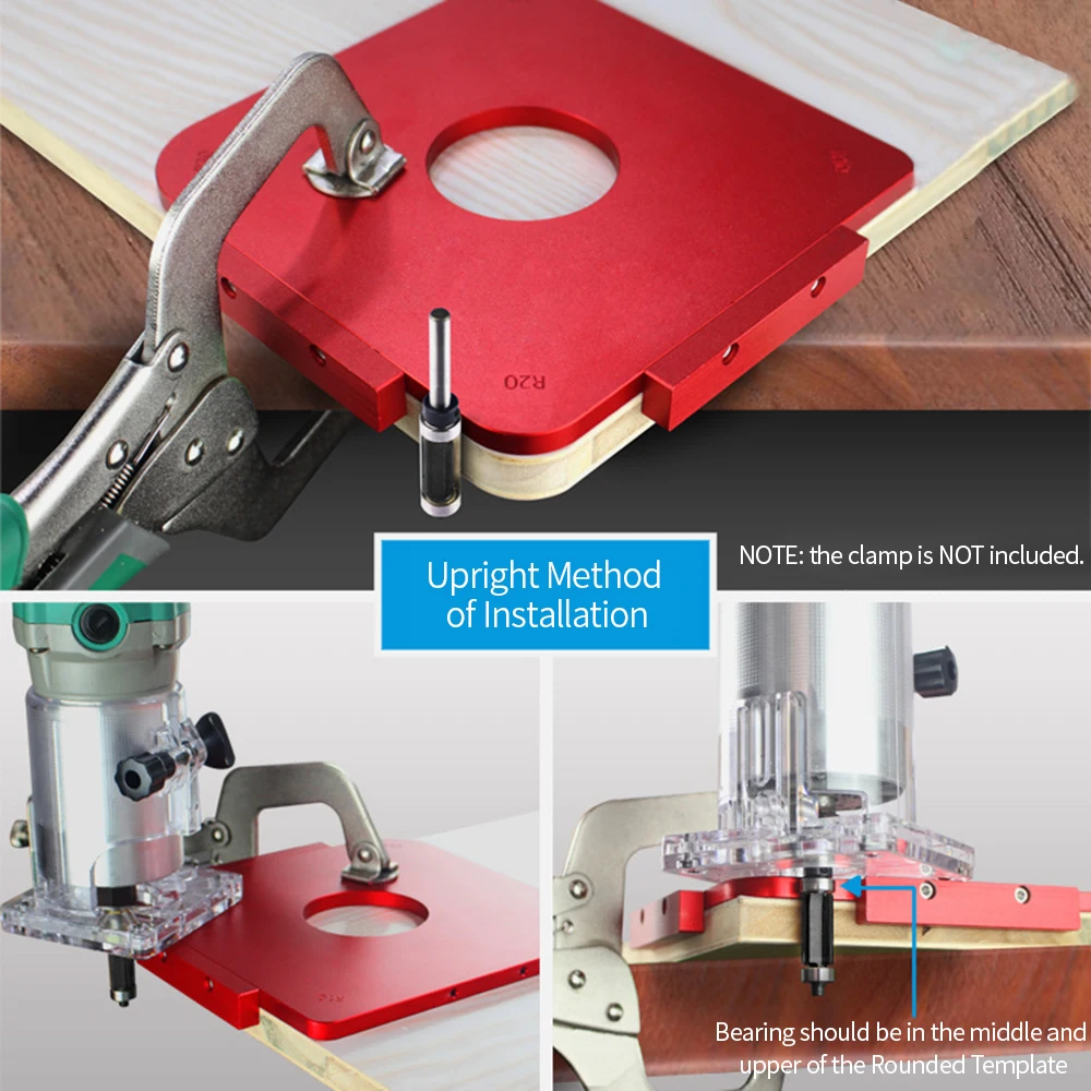 KKMOON Rounded Template Woodworking Radius Template Radius Jig Router Template Aluminum Alloy Radius Corners Table
KKMOON Rounded Template Woodworking Radius Template Radius Jig Router Template Aluminum Alloy Radius Corners Table