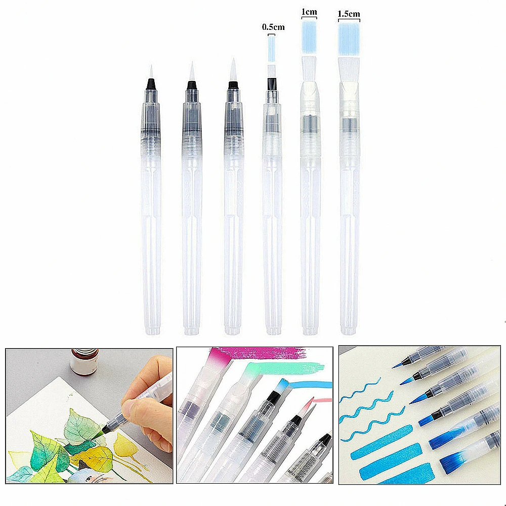 Hook Line Pen Water Soluble Color Lead Solid Paint Brush Water Fountain Pen Refillable 6Pcs/Set Water Soft Head Watercolor Brush
Hook Line Pen Water Soluble Color Lead Solid Paint Brush Water Fountain Pen Refillable 6Pcs/Set Water Soft Head Watercolor Brush