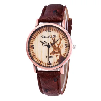 LASPERAL Vintage Design Lady Wristwatch Christmas Deer Pattern Retro Casual Lovers Watch Gift Slim Leather Bracelet Quartz Watch 
LASPERAL Vintage Design Lady Wristwatch Christmas Deer Pattern Retro Casual Lovers Watch Gift Slim Leather Bracelet Quartz Watch