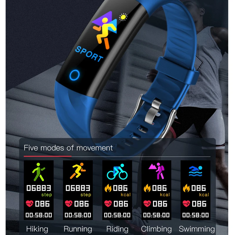 New S5 Sport Watch Heart Rate Fitness Bracelet Blood Pressure Monitor IP68 Waterproof Activity Tracker Smart Band for IOSdigital
New S5 Sport Watch Heart Rate Fitness Bracelet Blood Pressure Monitor IP68 Waterproof Activity Tracker Smart Band for IOSdigital