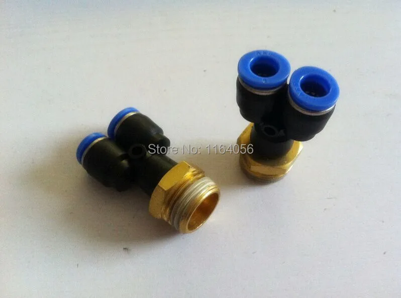 

Lot5 Pneumatic 3/8" PT Male Thread to 12mm Y Shape Push In Quick Connector Joint