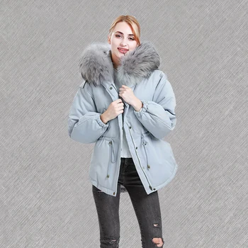 Women's Winter Down Jackets Natural Raccoon Fur Collar Hooded Short Coats Winter Thicken Warm Detachable Fur Collar Jacket Parka
Women's Winter Down Jackets Natural Raccoon Fur Collar Hooded Short Coats Winter Thicken Warm Detachable Fur Collar Jacket Parka