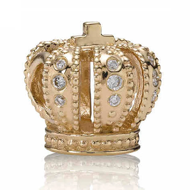 Authentic 925 Sterling Silver Charm Gold Color Majestic Crown Charms fit Lady Bracelet Bangle DIY Jewelry
Authentic 925 Sterling Silver Charm Gold Color Majestic Crown Charms fit Lady Bracelet Bangle DIY Jewelry