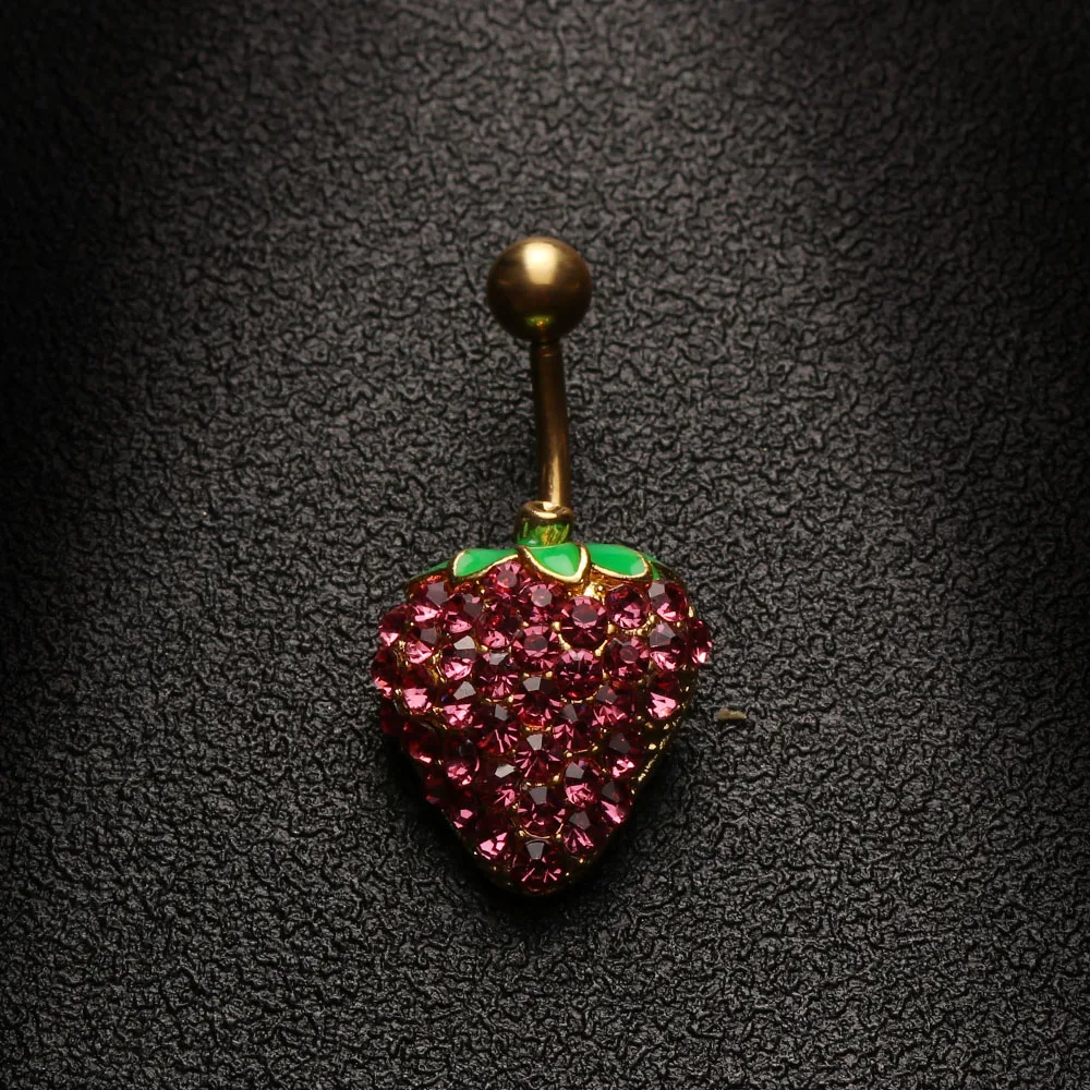 1 PC New Fashion Crystal Strawberry Navel Ring Belly Button Rings Dangle Body Piercing Jewelry Summer Beach Wear Nice Gift
1 PC New Fashion Crystal Strawberry Navel Ring Belly Button Rings Dangle Body Piercing Jewelry Summer Beach Wear Nice Gift