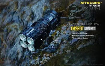 Free shipping-NITECORE TM26GT Tiny Monster CREE XP-L HI V3 Led Flashlight 3500LMS 704Meters Beam Distence Torches
Free shipping-NITECORE TM26GT Tiny Monster CREE XP-L HI V3 Led Flashlight 3500LMS 704Meters Beam Distence Torches