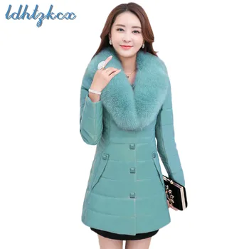 LDHTZKCX Solid Color Large Size Faux Leather Coat Female 2018 Winter New Fashion Long Slim Single Breasted PU Leather Coat LD542
LDHTZKCX Solid Color Large Size Faux Leather Coat Female 2018 Winter New Fashion Long Slim Single Breasted PU Leather Coat LD542