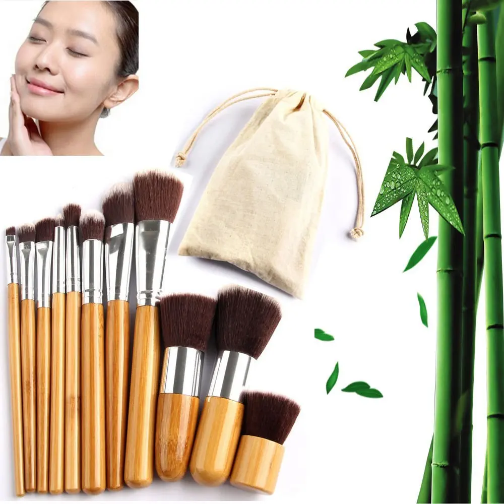 11pcs/set Makeup Brushes Set Bamboo Superior Soft Cosmetic Eyeshadow Foundation Concealer Make up Brush Set with Bag
11pcs/set Makeup Brushes Set Bamboo Superior Soft Cosmetic Eyeshadow Foundation Concealer Make up Brush Set with Bag