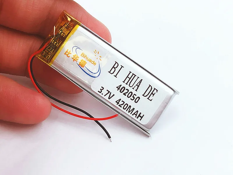 

1/2/4pcs 420mAh 3.7V 402050 042050 Lithium Polymer Battery Rechargeable Li-po Batteries for MP3 MP4 MP5 Bluetooth Headsets